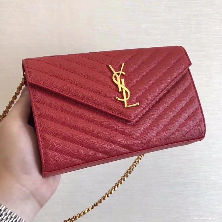 Tony Luxuries CHAIN CASSANDRE YSL WALLET MATELASSÉ 0731